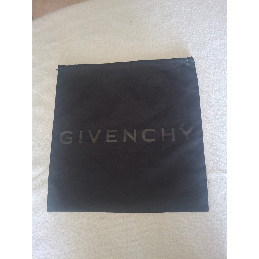 Givenchy Black Drawstring Dust Bag Logo Print Storage Pouch 11.5x11.5